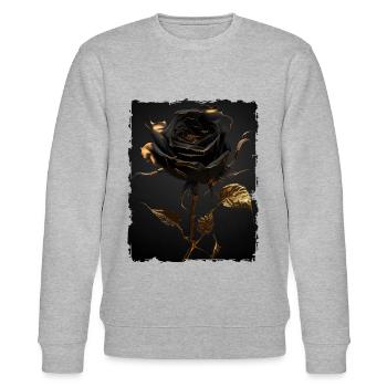Schwarz Gold Rose - Stanley/Stella Unisex Bio-Sweatshirt CHANGER  - Grau meliert - Vorne - Nik (191cm) & Marisol (170cm)