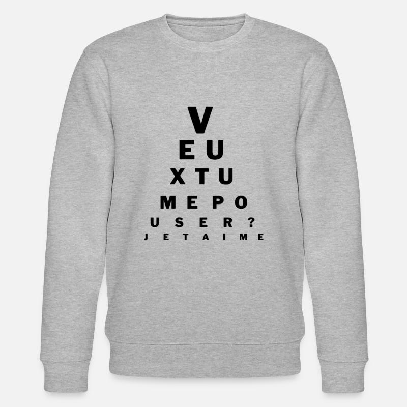 Demande en mariage Demande en mariage médecin yeux - Sweat bio CHANGER Stanley/Stella Unisexe - gris chiné