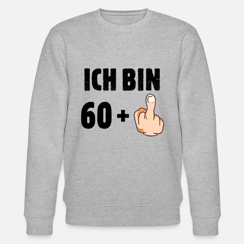 Ich bin 60 plus eins - Stanley/Stella Unisex Bio-Sweatshirt CHANGER - Grau meliert