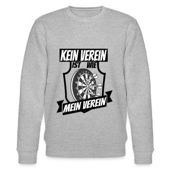Dartspieler Darten Dart Darts Sprüche Geschenkidee - Stanley/Stella Unisex Bio-Sweatshirt CHANGER  - Grau meliert - Vorne - Nik (191cm) & Marisol (170cm)