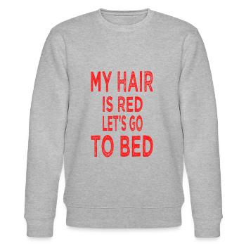 Rothaarig Rotschopf Rote Haare Festival - Stanley/Stella Unisex Bio-Sweatshirt CHANGER  - Grau meliert - Vorne - Nik (191cm) & Marisol (170cm)