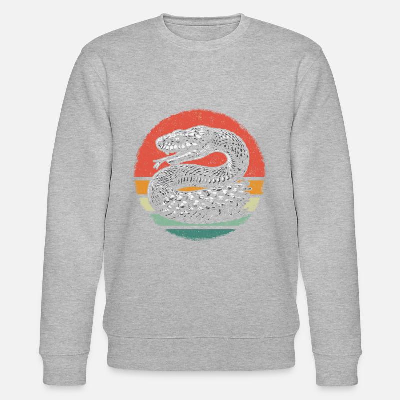 Serpent, Serpent, Animal - Sweat bio CHANGER Stanley/Stella Unisexe - gris chiné