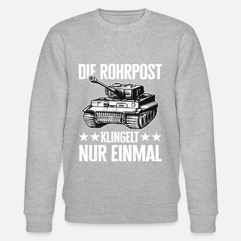 Panzer Kampfpanzer Panzerkampfwagen Panzerfahrer - Stanley/Stella Unisex Bio-Sweatshirt CHANGER  - Grau meliert