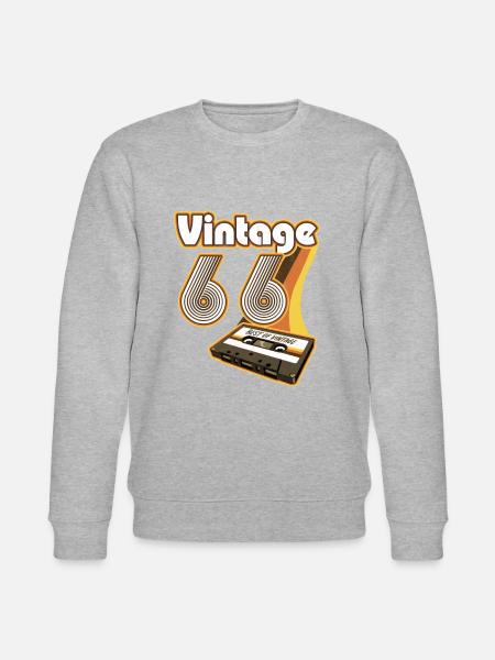 Born 1966 1966 birthday gift vintage - Stanley/Stella CHANGER Unisex Organic Sweatshirt - heather grey