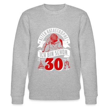 30. Geburtstag Mann Geschenk lustig Geburtstag 30 - Stanley/Stella Unisex Bio-Sweatshirt CHANGER  - Grau meliert - Vorne - Nik (191cm) & Marisol (170cm)