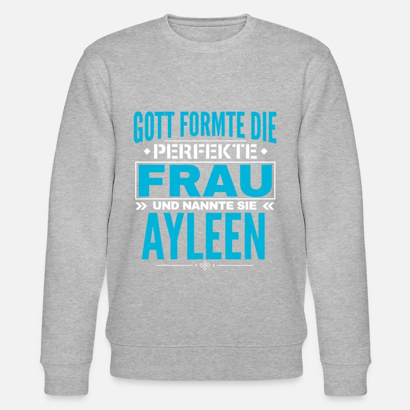 Ayleen Name Design - Stanley/Stella Unisex Bio-Sweatshirt CHANGER  - Grau meliert