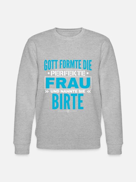 Birte Name Design - Stanley/Stella Unisex Bio-Sweatshirt CHANGER  - Grau meliert