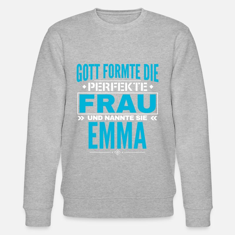 Conception du nom d’Emma - Sweat bio CHANGER Stanley/Stella Unisexe - gris chiné