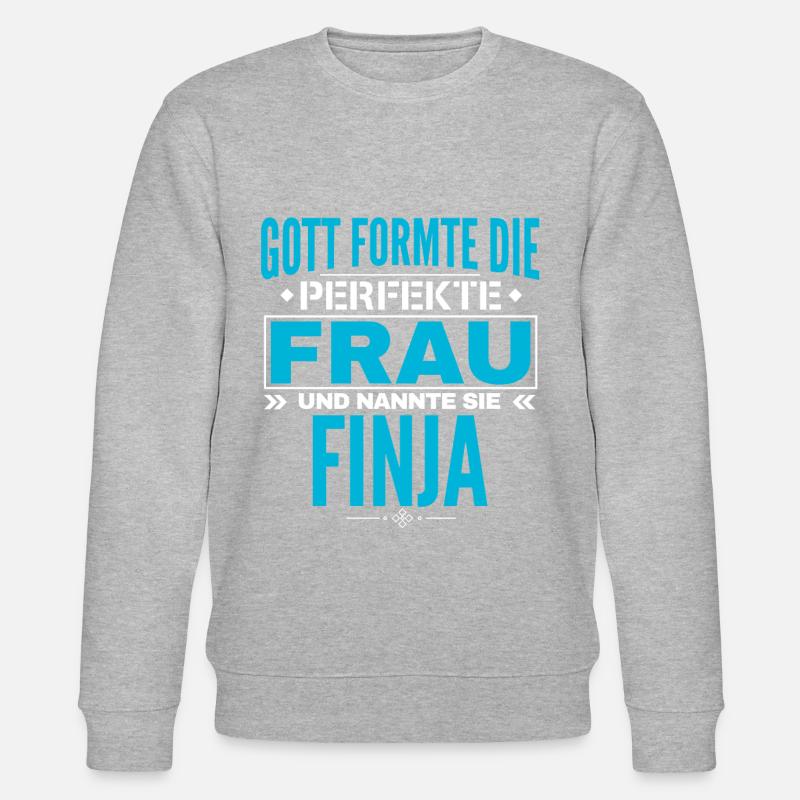 Finja Name Design - Stanley/Stella Unisex Bio-Sweatshirt CHANGER  - Grau meliert