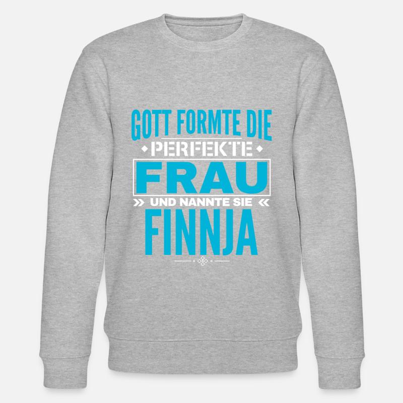 Finnja Name Design - Sweat bio CHANGER Stanley/Stella Unisexe - gris chiné