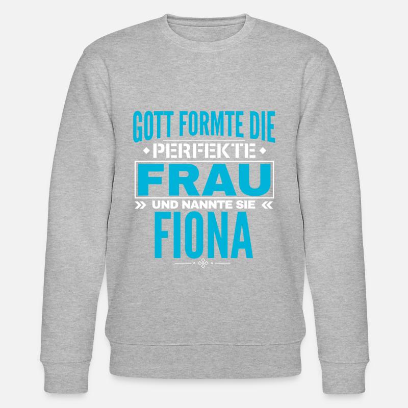 Fiona Name Design - Stanley/Stella Unisex Bio-Sweatshirt CHANGER  - Grau meliert