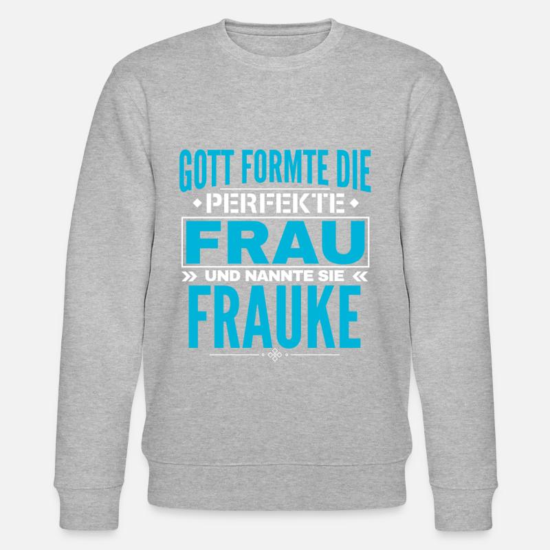 Frauke Name Design - Stanley/Stella CHANGER Unisex Organic Sweatshirt - heather grey