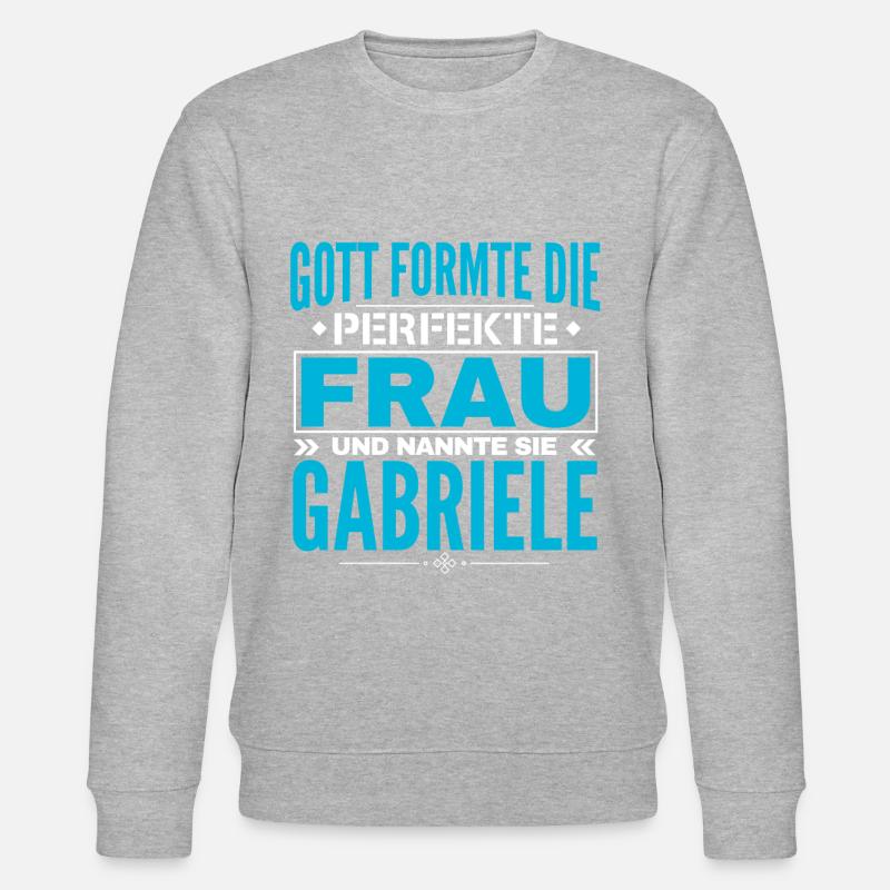 Conception du nom Gabriele - Sweat bio CHANGER Stanley/Stella Unisexe - gris chiné