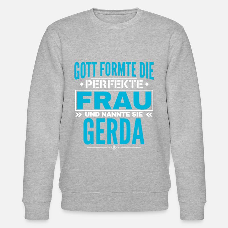Gerda Name Design - Stanley/Stella CHANGER Unisex Organic Sweatshirt - heather grey