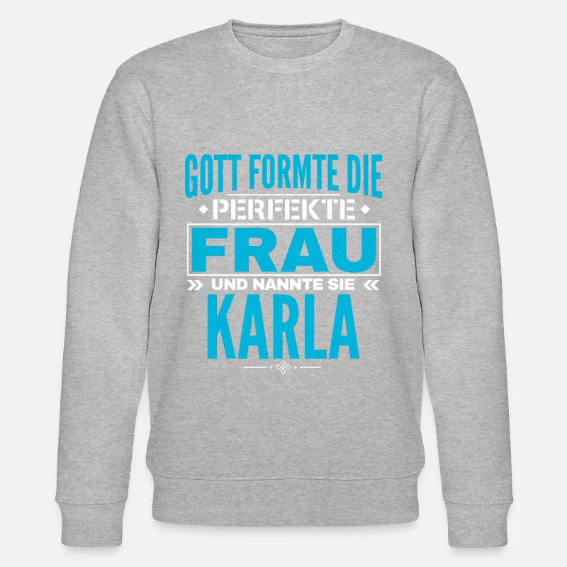 Karla Name Design - Stanley/Stella Unisex Bio-Sweatshirt CHANGER  - Grau meliert