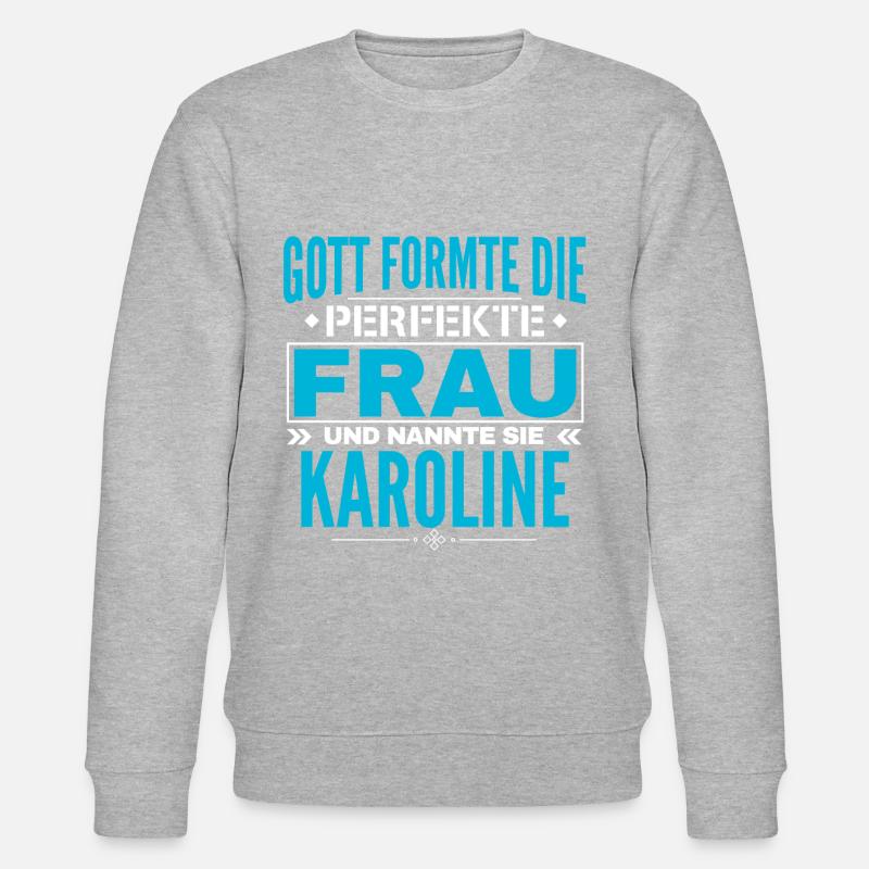 Karoline Name Design - Stanley/Stella Unisex Bio-Sweatshirt CHANGER - Grau meliert