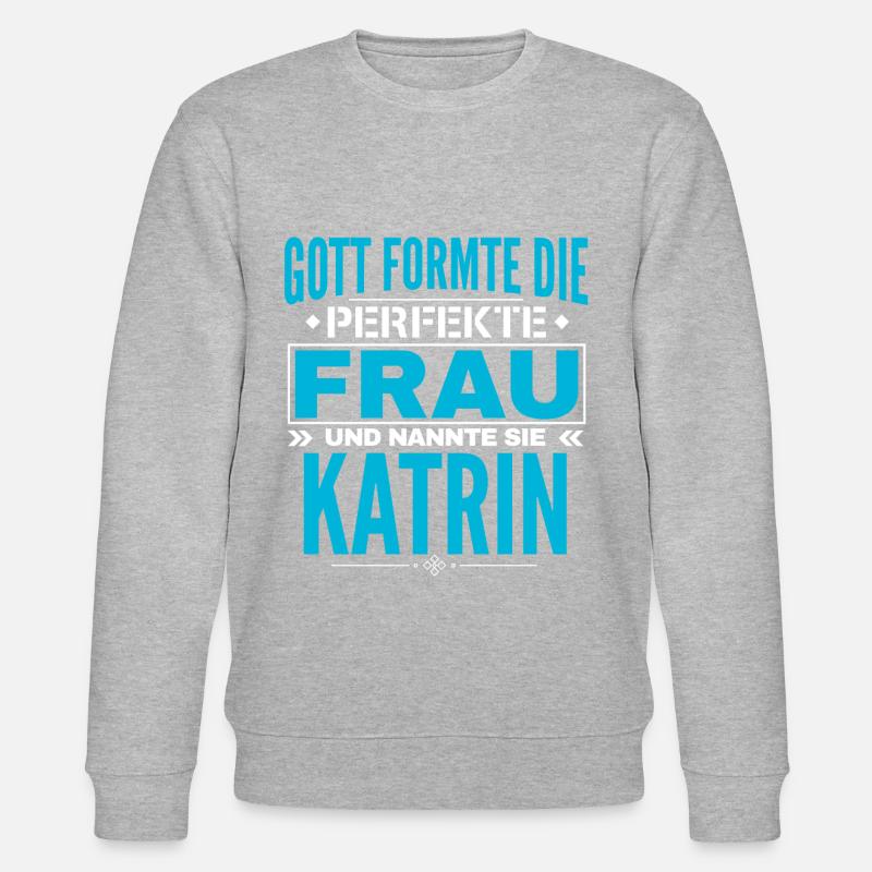 Katrin Name Design - Stanley/Stella Unisex Bio-Sweatshirt CHANGER  - Grau meliert