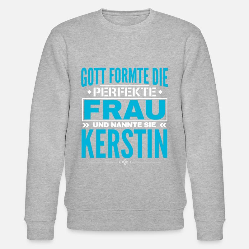 Kerstin Name Design - Stanley/Stella Unisex Bio-Sweatshirt CHANGER  - Grau meliert