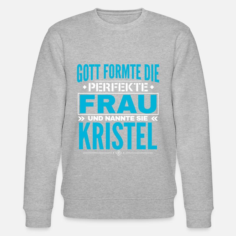 Conception du nom Kristel - Sweat bio CHANGER Stanley/Stella Unisexe - gris chiné