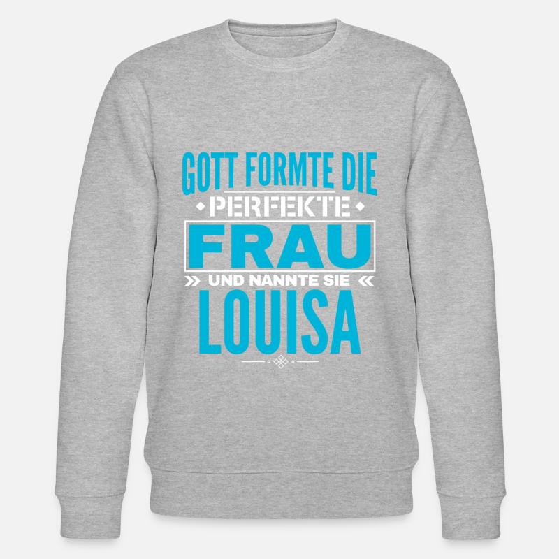 Louisa Name Design - Stanley/Stella CHANGER Unisex Organic Sweatshirt - heather grey