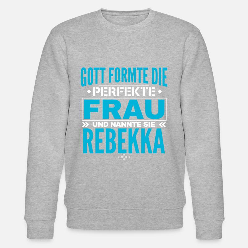 Conception du nom Rebekka - Sweat bio CHANGER Stanley/Stella Unisexe - gris chiné