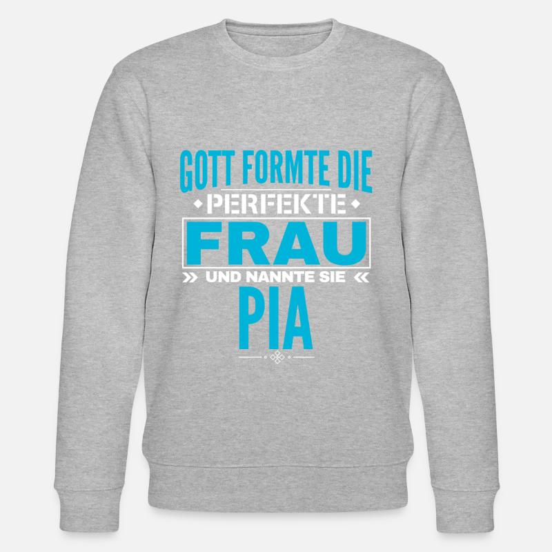 Pia Name Design - Stanley/Stella Unisex Bio-Sweatshirt CHANGER  - Grau meliert