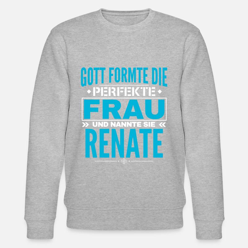 Renate Name Design - Stanley/Stella CHANGER Unisex Organic Sweatshirt - heather grey