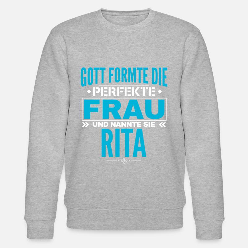Rita Name Design - Stanley/Stella CHANGER Unisex Organic Sweatshirt - heather grey