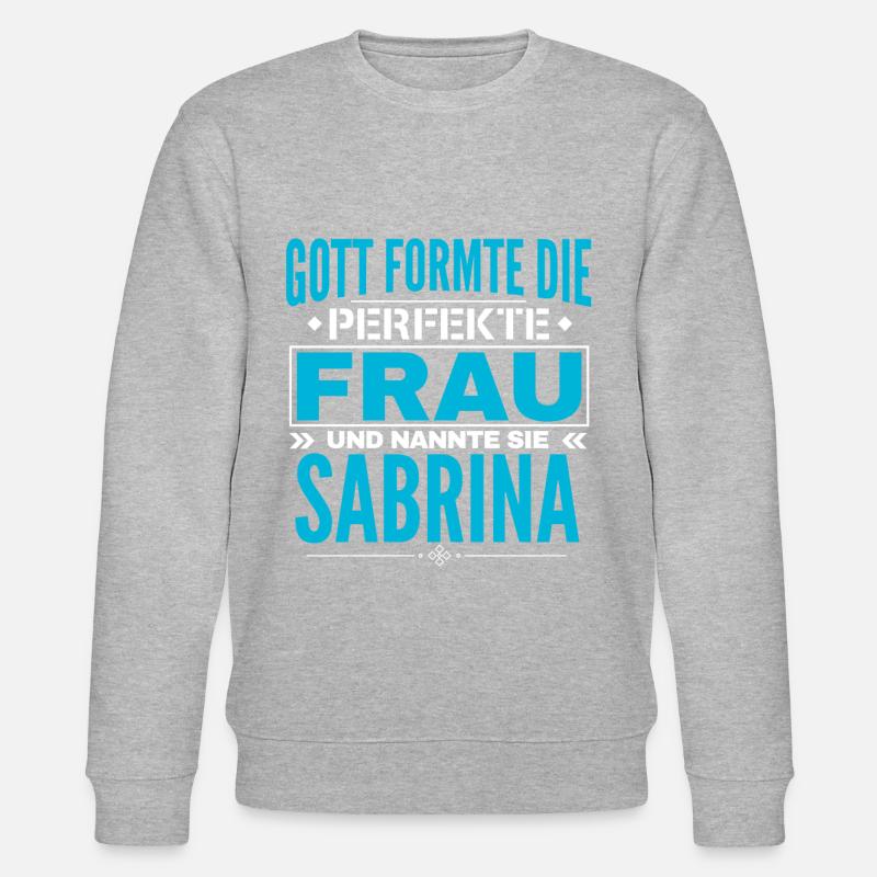 Sabrina Name Design - Stanley/Stella Unisex Bio-Sweatshirt CHANGER  - Grau meliert