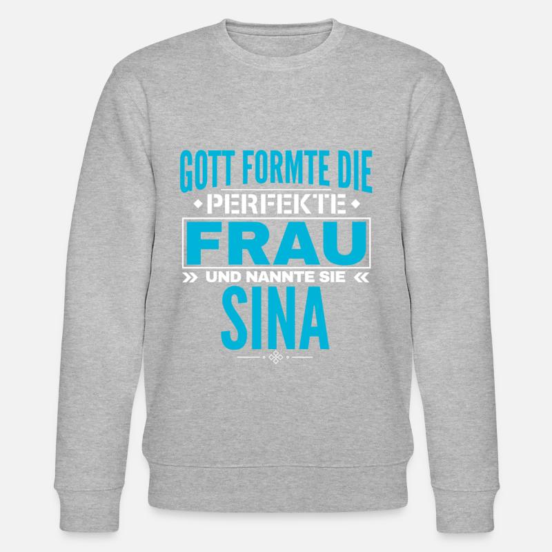 Sina Name Design - Stanley/Stella Unisex Bio-Sweatshirt CHANGER - Grau meliert
