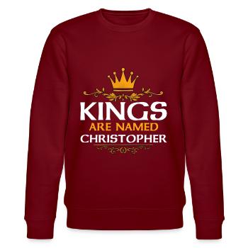 Christopher - Stanley/Stella Unisex Bio-Sweatshirt CHANGER  - Burgunderrot - Vorne - Nik (191cm) & Marisol (170cm)