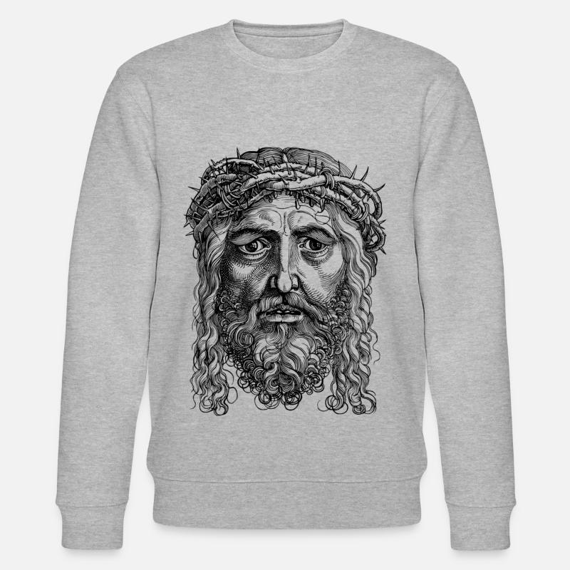 Jesus - Stanley/Stella Unisex Bio-Sweatshirt CHANGER  - Grau meliert
