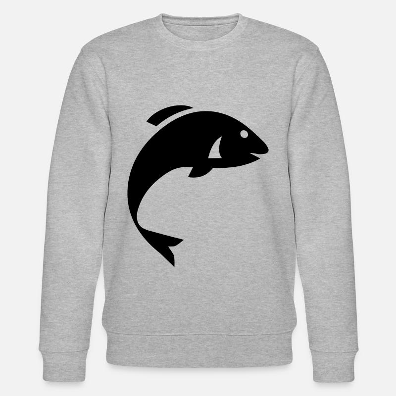Fisch Symbol - Stanley/Stella Unisex Bio-Sweatshirt CHANGER  - Grau meliert