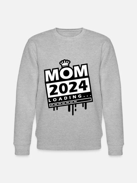 Mama 2024 Loading Mom - Stanley/Stella Unisex Bio-Sweatshirt CHANGER - Grau meliert