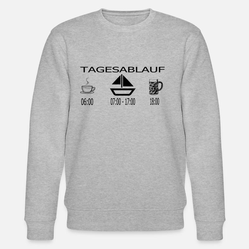 Segeln Segler Geschenkidee - Stanley/Stella Unisex Bio-Sweatshirt CHANGER - Grau meliert