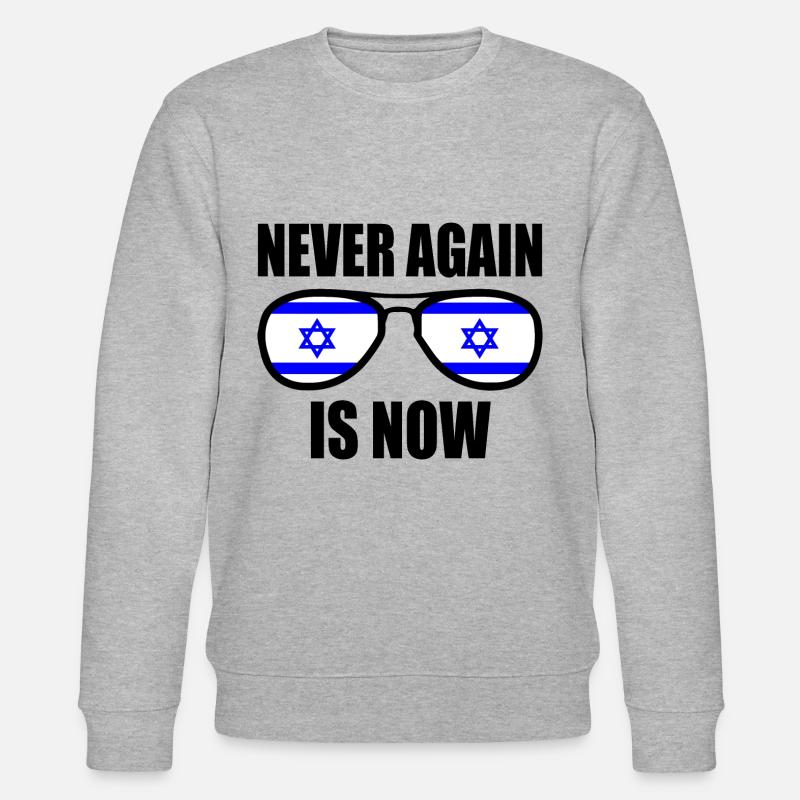 Never again is now - Stanley/Stella Unisex Bio-Sweatshirt CHANGER  - Grau meliert
