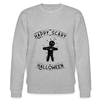 Voodoo Puppe Halloween - Stanley/Stella Unisex Bio-Sweatshirt CHANGER  - Grau meliert - Vorne - Nik (191cm) & Marisol (170cm)