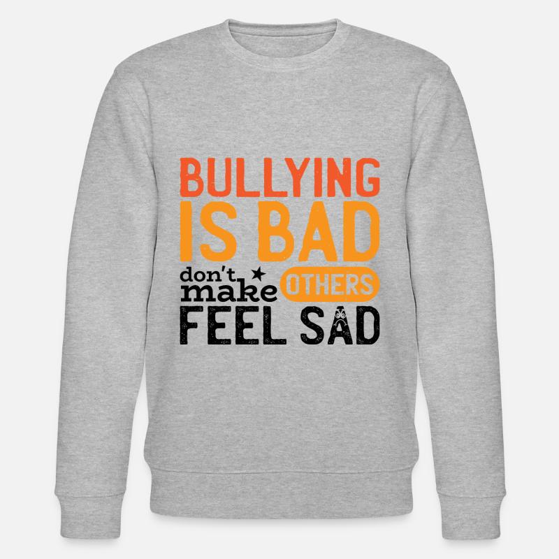 Mobbing ist schlimm - Stanley/Stella Unisex Bio-Sweatshirt CHANGER  - Grau meliert