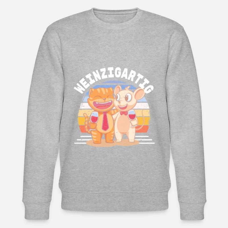 Weinzigartig - Stanley/Stella Unisex Bio-Sweatshirt CHANGER  - Grau meliert