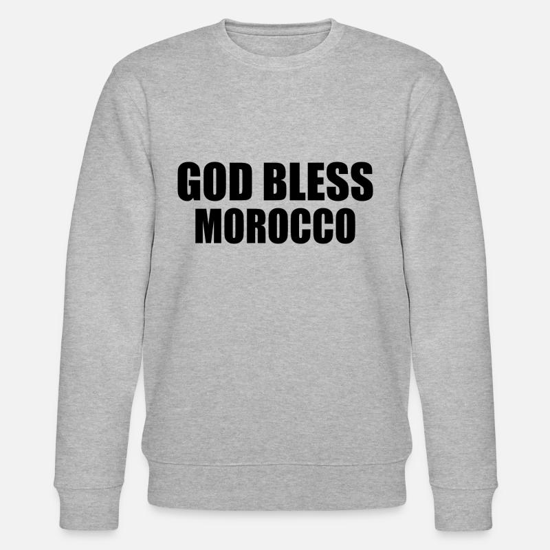 God bless morocco marokko - Stanley/Stella Unisex Bio-Sweatshirt CHANGER  - Grau meliert