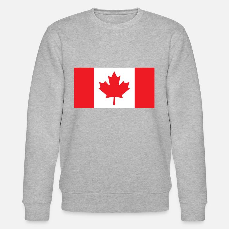 Drapeau du Canada - Sweat bio CHANGER Stanley/Stella Unisexe - gris chiné