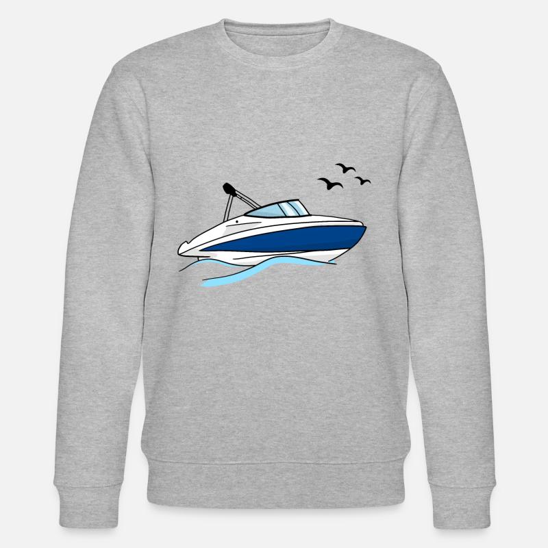 Motorboot - Stanley/Stella Unisex Bio-Sweatshirt CHANGER  - Grau meliert
