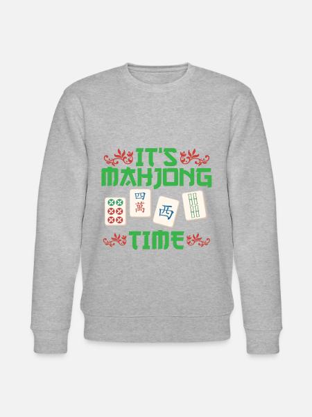 Gift for Mahjong Fans - Stanley/Stella CHANGER Unisex Organic Sweatshirt - heather grey