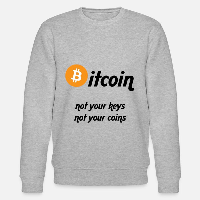 Bitcoin - Stanley/Stella Unisex Bio-Sweatshirt CHANGER  - Grau meliert