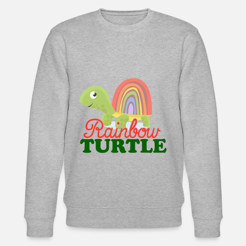 rainbow turtle regenbogen schildkröte - Stanley/Stella Unisex Bio-Sweatshirt CHANGER  - Grau meliert