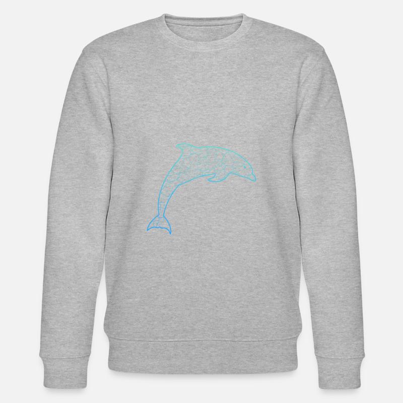 Delfin dolphin - Stanley/Stella Unisex Bio-Sweatshirt CHANGER  - Grau meliert