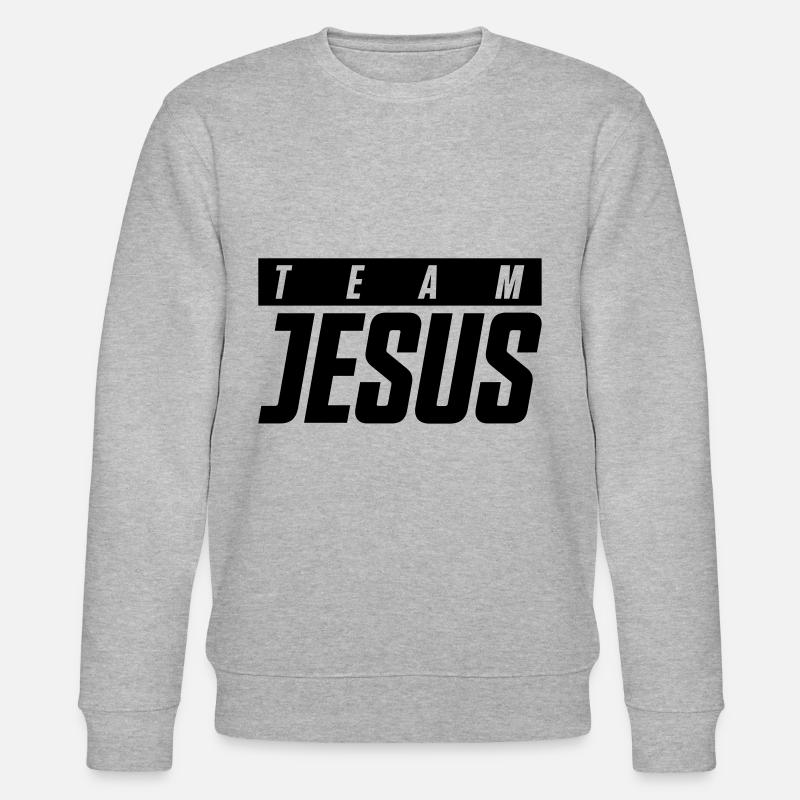 jesus team - Stanley/Stella Unisex Bio-Sweatshirt CHANGER  - Grau meliert