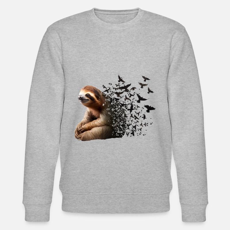 Faultier - Stanley/Stella Unisex Bio-Sweatshirt CHANGER  - Grau meliert