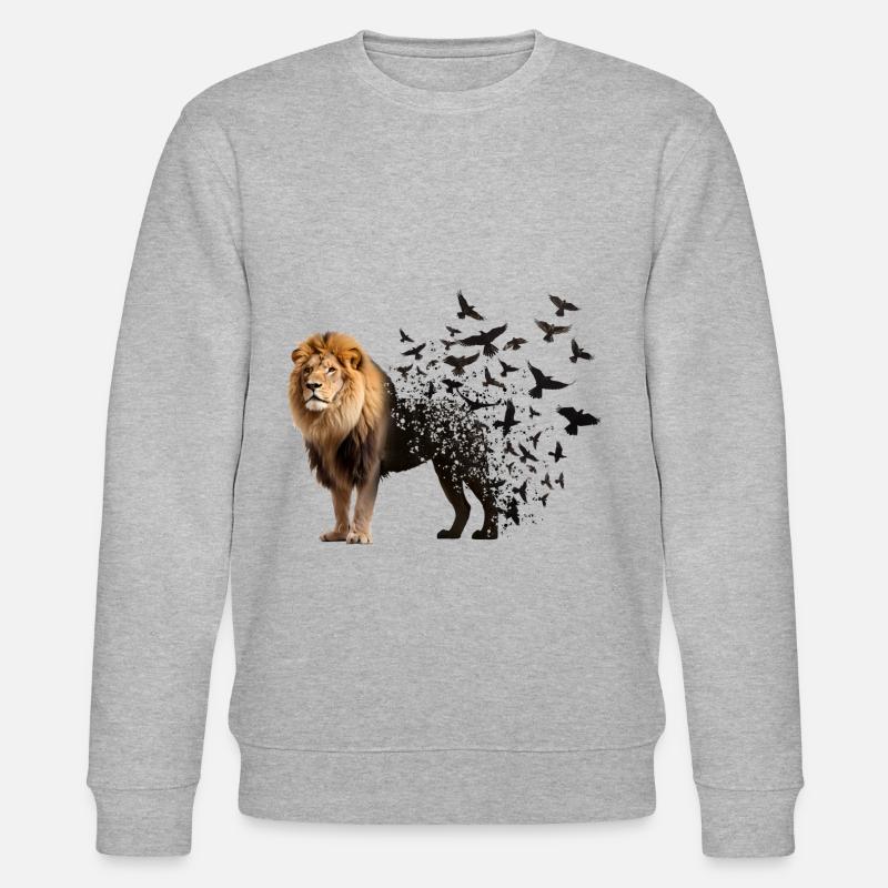 Löwe - Stanley/Stella Unisex Bio-Sweatshirt CHANGER  - Grau meliert