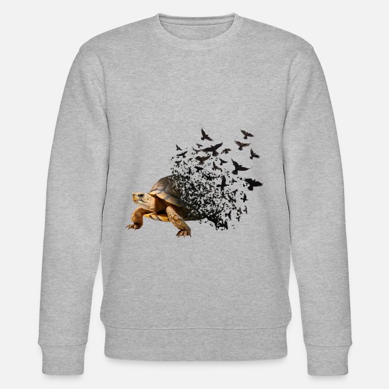 Schildkröte - Stanley/Stella Unisex Bio-Sweatshirt CHANGER  - Grau meliert